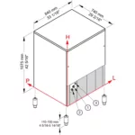 ice cube making machine dimensions