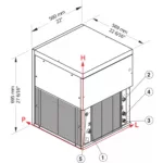 ice flaker machine dimensions