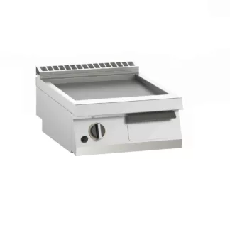 gas griddle with smooth and ribbed plate