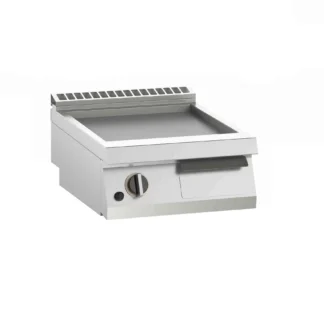 gas griddle with smooth and ribbed plate