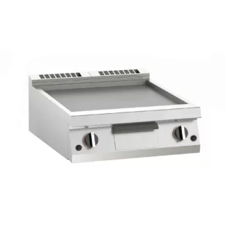 gas griddle with smooth plate on cantilever