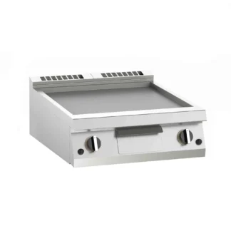 gas griddle with smooth plate on cantilever