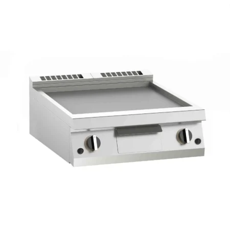 gas griddle with smooth plate on cantilever