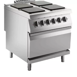 electric oven and range with 4 plates