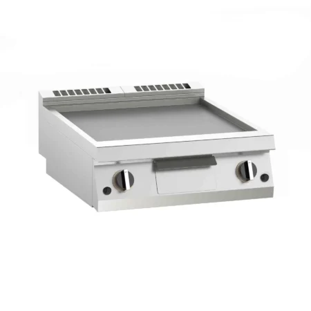 griddle on cantilever with ribbed and smooth plate