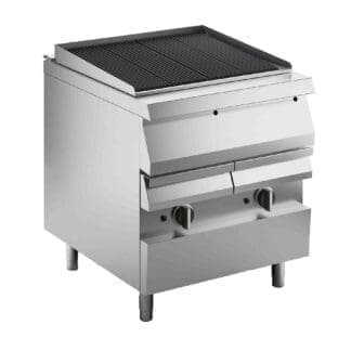 gas griller in cupboard
