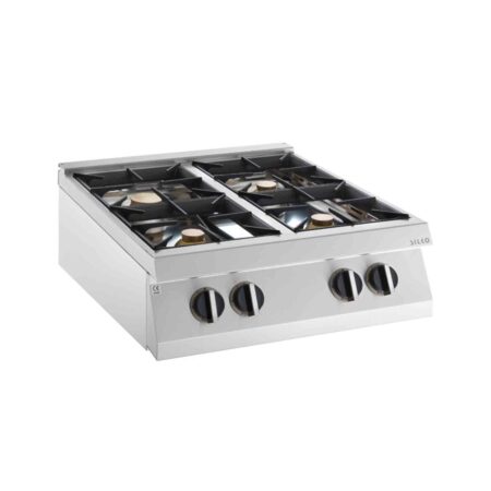 gas range with 4 burners on cantilever