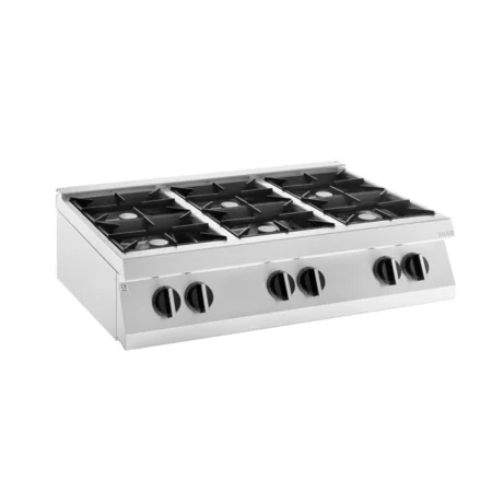 6 burner gas range on cantilever gas type